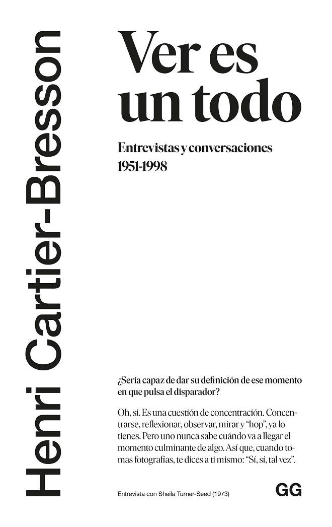 VER ES UN TODO | 9788425227578 | CARTIER-BRESSON, HENRI | Llibreria Online de Tremp