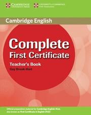 COMPLETE FIRST CERTIFICATE TEACHER'S BOOK | 9780521698283 | BROOK-HART, GUY | Llibreria Online de Tremp