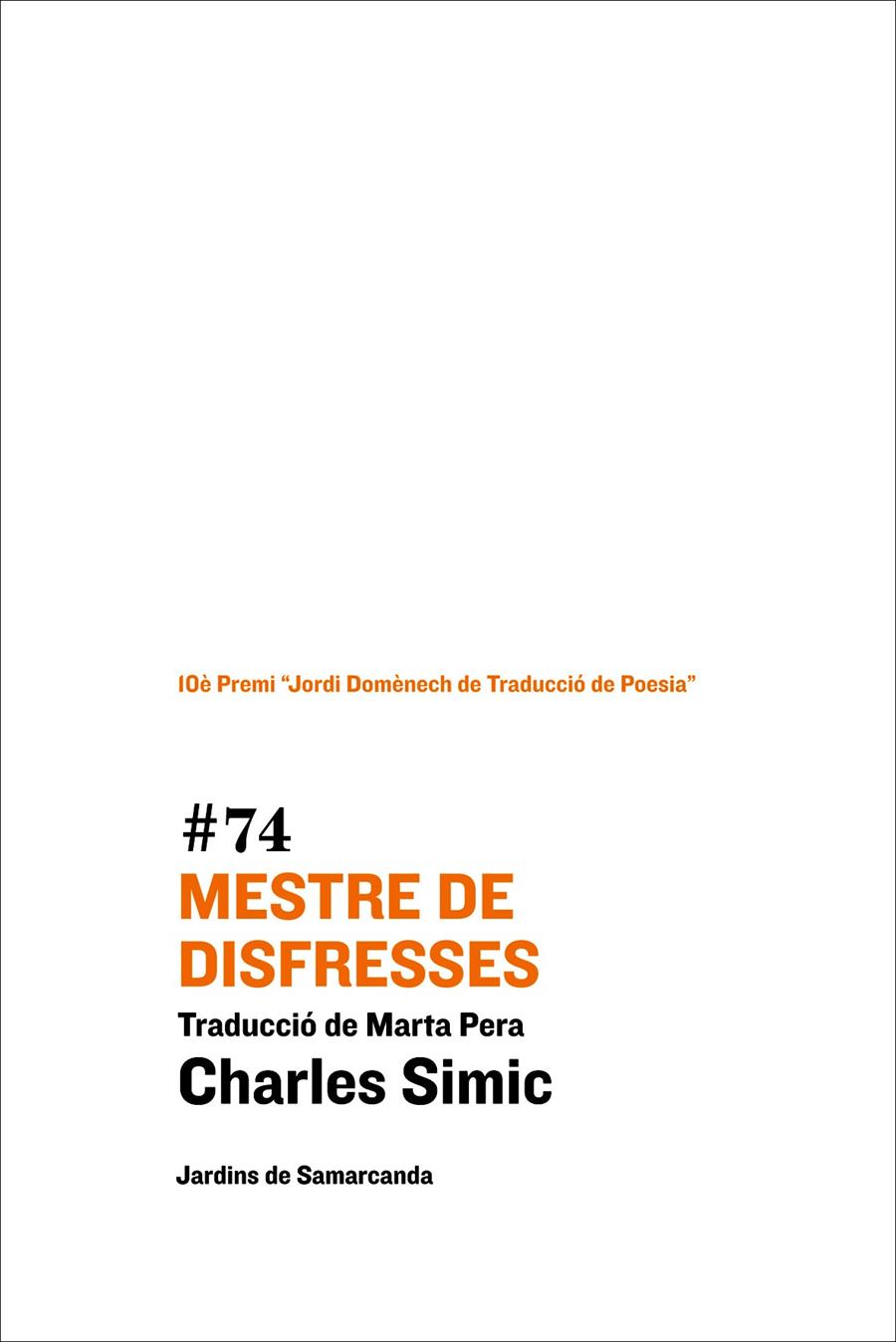 MESTRE DE DISFRESSES | 9788497665247 | SIMIC, CHARLES  | Llibreria Online de Tremp