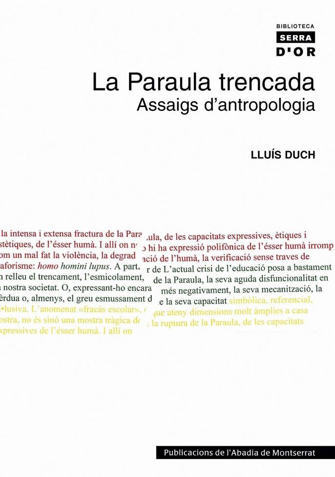 PARAULA TRENCADA, LA | 9788484158769 | DUCH LLUIS | Llibreria Online de Tremp