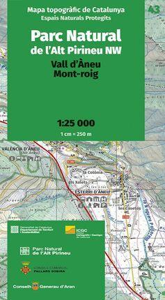 MAPA TOPOGRÀFIC DE CATALUNYA 1:25 000. ESPAIS NATURALS PROTEGITS. 43- PARC NATUR | 9788418199981 | Llibreria Online de Tremp