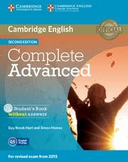 COMPLETE ADVANCED STUDENT'S BOOK WITHOUT ANSWERS WITH CD-ROM 2ND EDITION | 9781107631069 | BROOK-HART, GUY/HAINES, SIMON