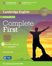 COMPLETE FIRST  STUDENT'S BOOK PACK (STUDENT'S BOOK WITH ANSWERS WITH CD-ROM, CL | 9781107698352 | BROOK-HART, GUY | Llibreria Online de Tremp