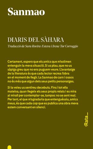 DIARIS DEL SÀHARA | 9788494489167 | SANMAO | Llibreria Online de Tremp