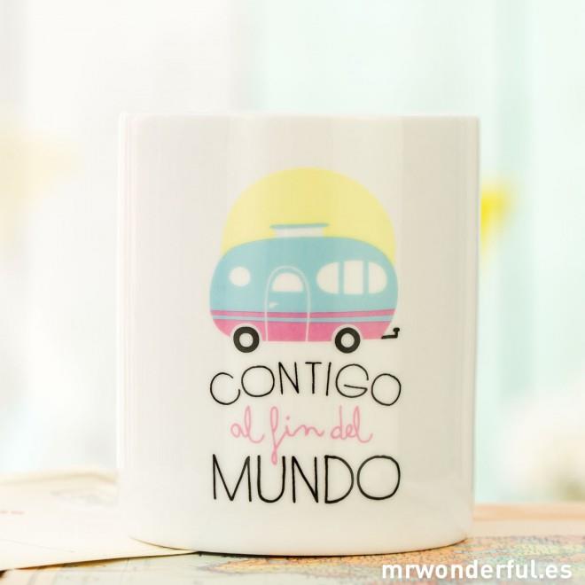 TAZA CONTIGO AL FIN DEL MUNDO | 8436547186570 | Llibreria Online de Tremp