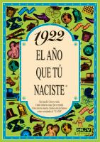 1922: EL AÑO QUE TÚ NACIESTE | 9788488907592 | COLLADO BASCOMPTE, ROSA | Llibreria Online de Tremp