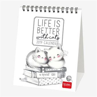 CALENDARI SOBRETAULA LEGAMI 2019 LIFE IS BETTER WITH CATS | 8052783611678 | Llibreria Online de Tremp