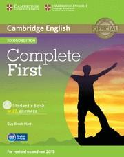 COMPLETE FIRST  STUDENT'S BOOK WITH ANSWERS WITH CD-ROM 2ND EDITION | 9781107656178 | BROOK-HART, GUY | Llibreria Online de Tremp