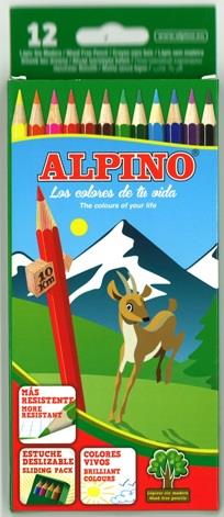 CAIXA DE 12 COLORS DE FUSTA ALPINO | 8413240565116 | Llibreria Online de Tremp