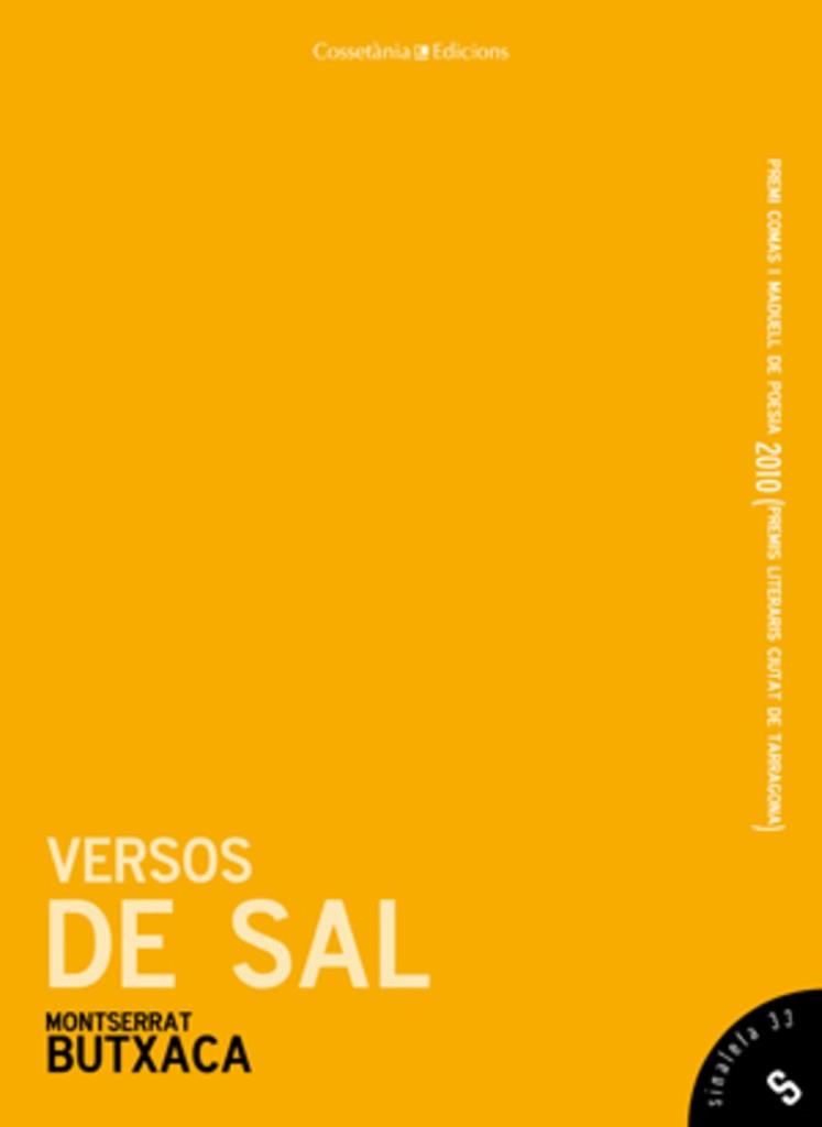 VERSOS DE SAL | 9788497918688 | BUTXACA, MONTSERRAT | Llibreria Online de Tremp