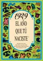 1929. EL AÑO QUE TU NACISTE | 9788488907660 | COLLADO BASCOMPTE, ROSA | Llibreria Online de Tremp