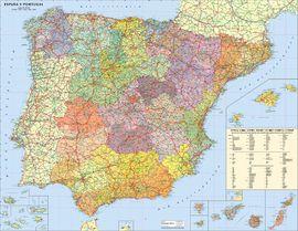 MAPA DE ESPAÑA Y PORTUGAL (MURAL) | 9788496850675 | Llibreria Online de Tremp