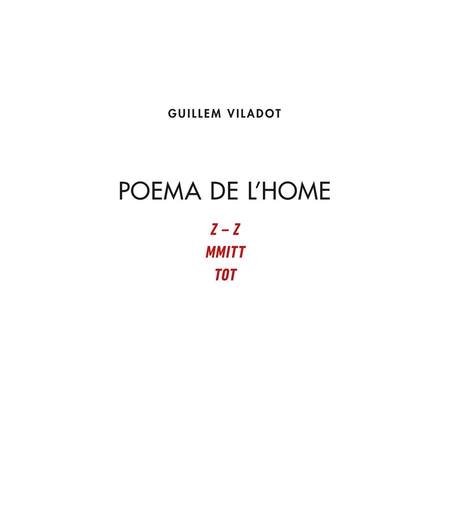 POEMA DE L'HOME | 9788413033822 | VILADOT PUIG, GUILLEM | Llibreria Online de Tremp