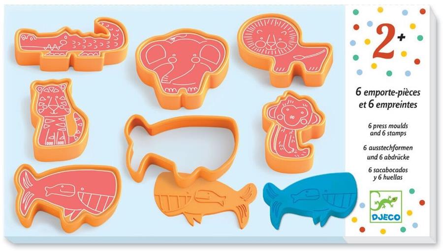 6 MOTLLES PLASTILINA ANIMALS SELVA | 3070900090248 | Llibreria Online de Tremp