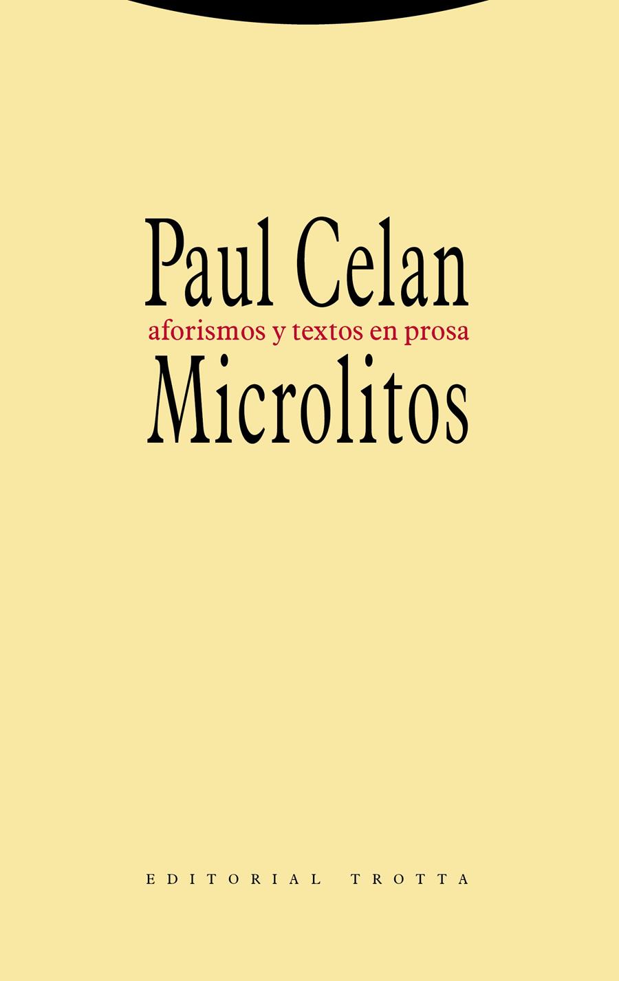 MICROLITOS: AFORISMOS Y TEXTOS EN PROSA | 9788498795264 | CELAN, PAUL | Llibreria Online de Tremp