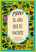 1920: EL AÑO QUE TÚ NACIESTE | 9788488907578 | COLLADO BASCOMPTE, ROSA | Llibreria Online de Tremp