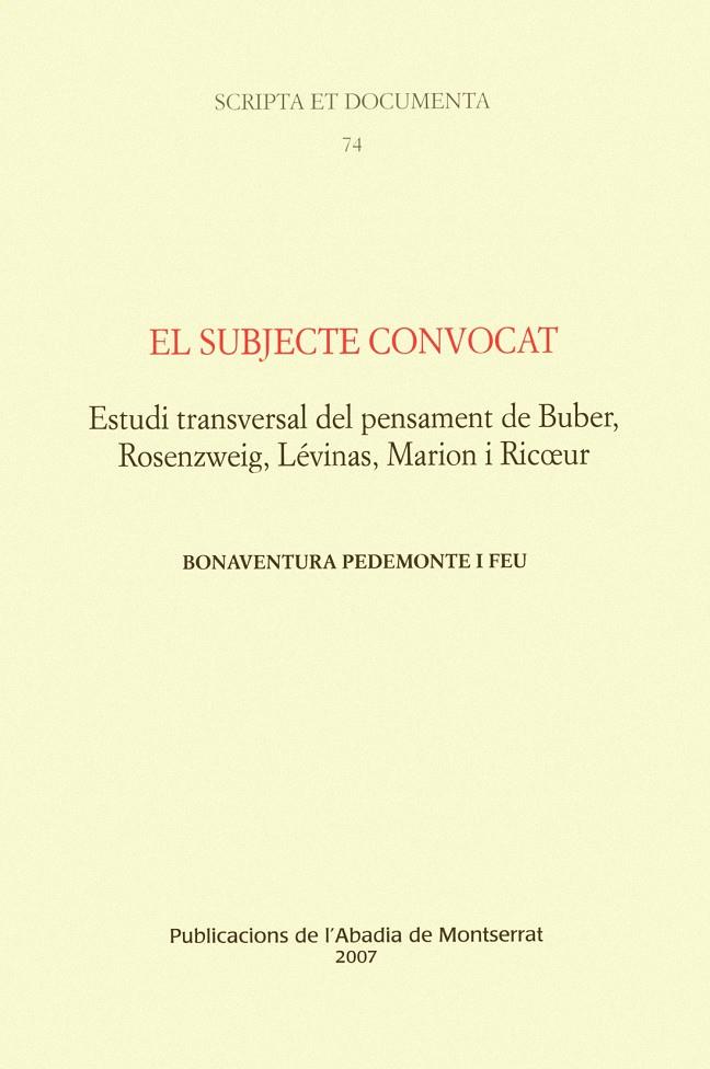 SUBJECTE CONVOCAT, EL | 9788484158806 | PEDEMONTE I FEU, BONAVENTURA | Llibreria Online de Tremp