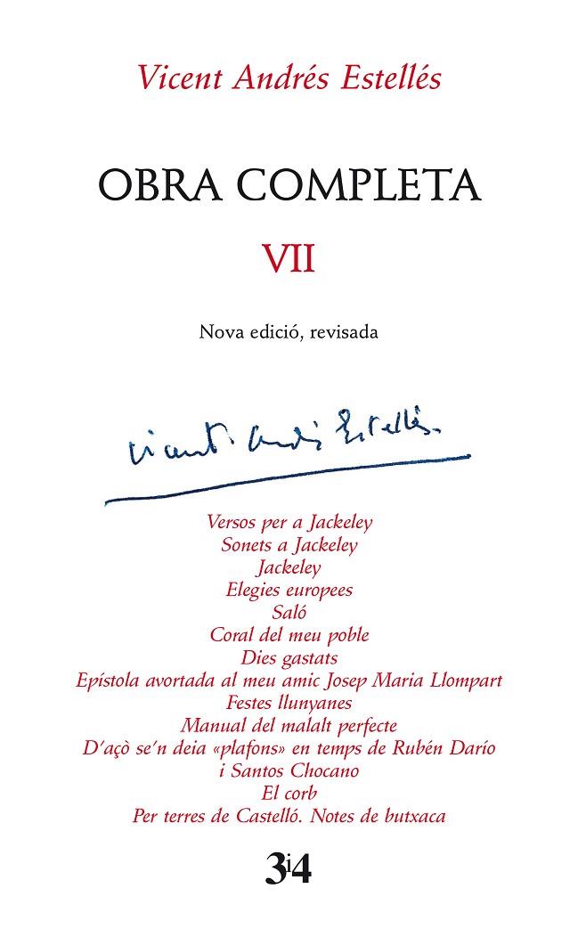 OBRA COMPLETA REVISADA, VOLUM 7 | 9788417469306 | ANDRÉS ESTELLÉS, VICENT | Llibreria Online de Tremp