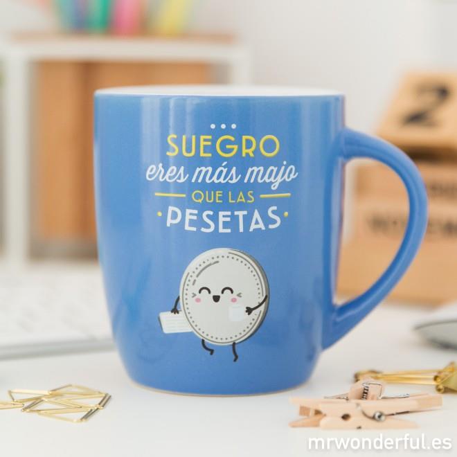 TAZA SUEGRO ERES MAS MAJO QUE LAS PESETAS | 8435460709477 | Llibreria Online de Tremp